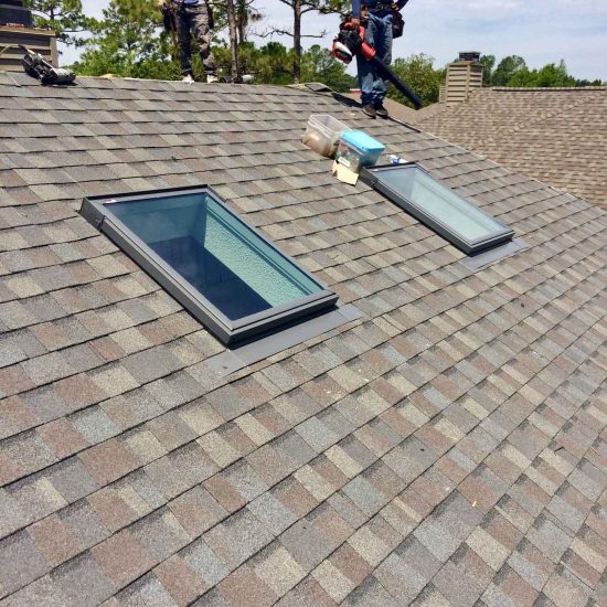 Skylight maintenance on shingle roof in wilmington nc
