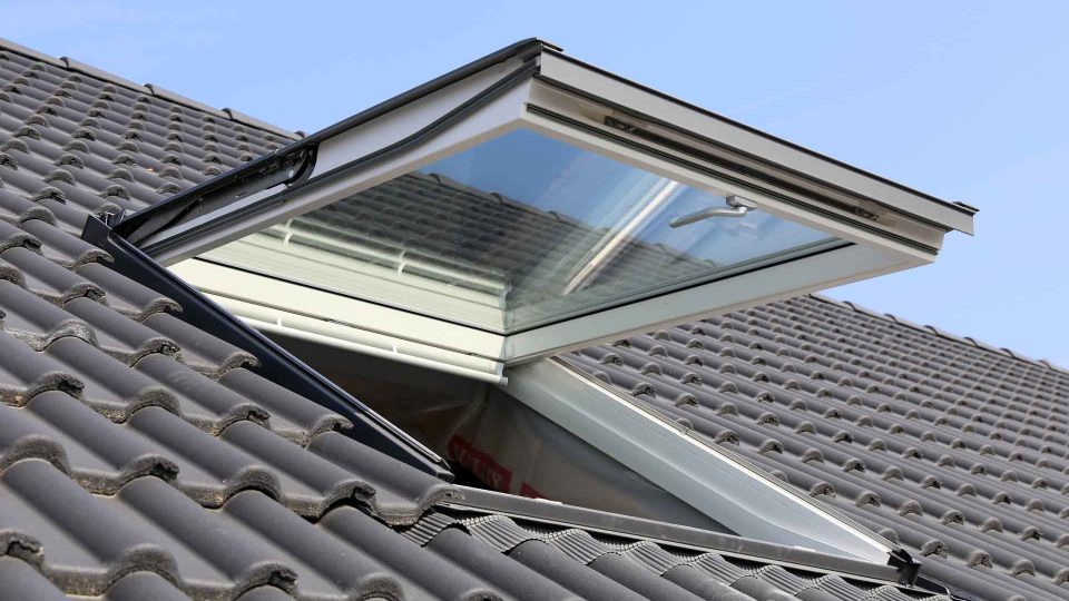 Skylight on a residential home, exterior shot