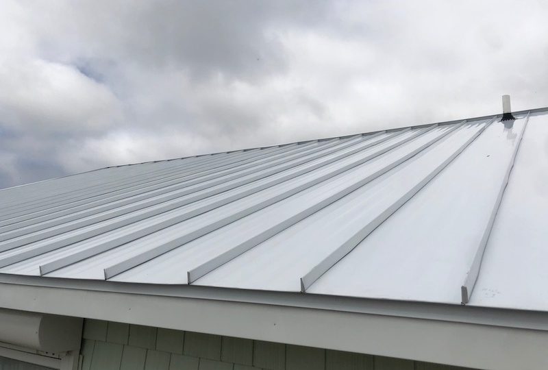 standing seam metal roof installed on home in wrightsville beach nc
